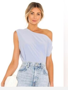 Norma Kamali Soft Draped Camisole - Light Blue